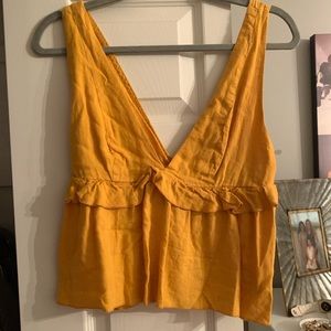urban outfitters mustard yellow tank